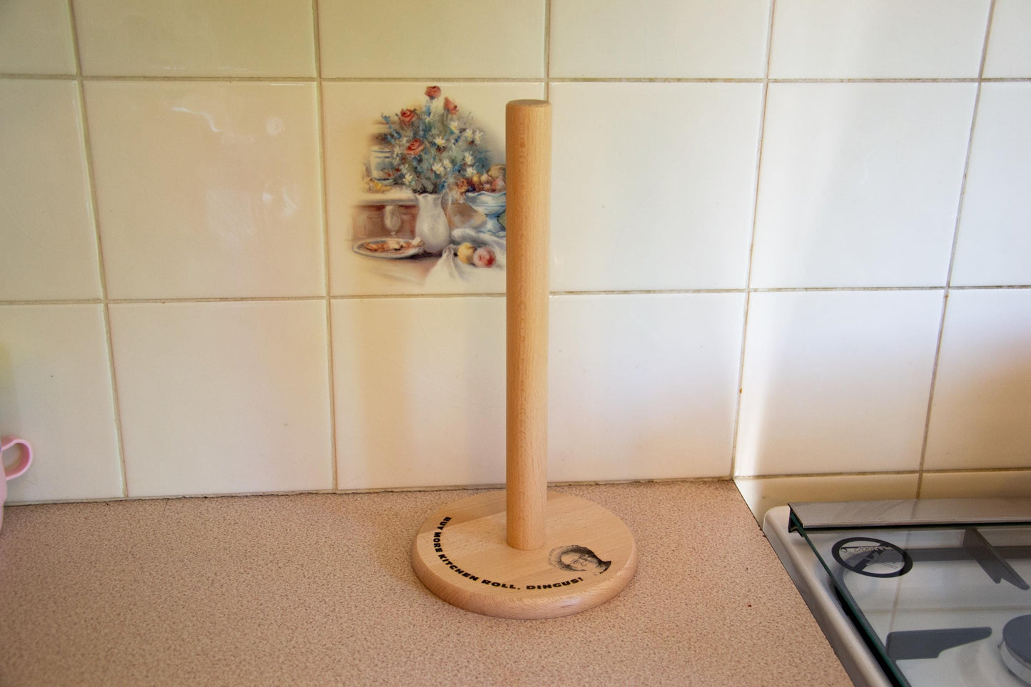 Buy more kitchen roll, dingus! - Dr Steve Brule inspired Kitchen Roll/ Paper Towels Holder // Meme Gift Kitchenware Customisable Dummy!