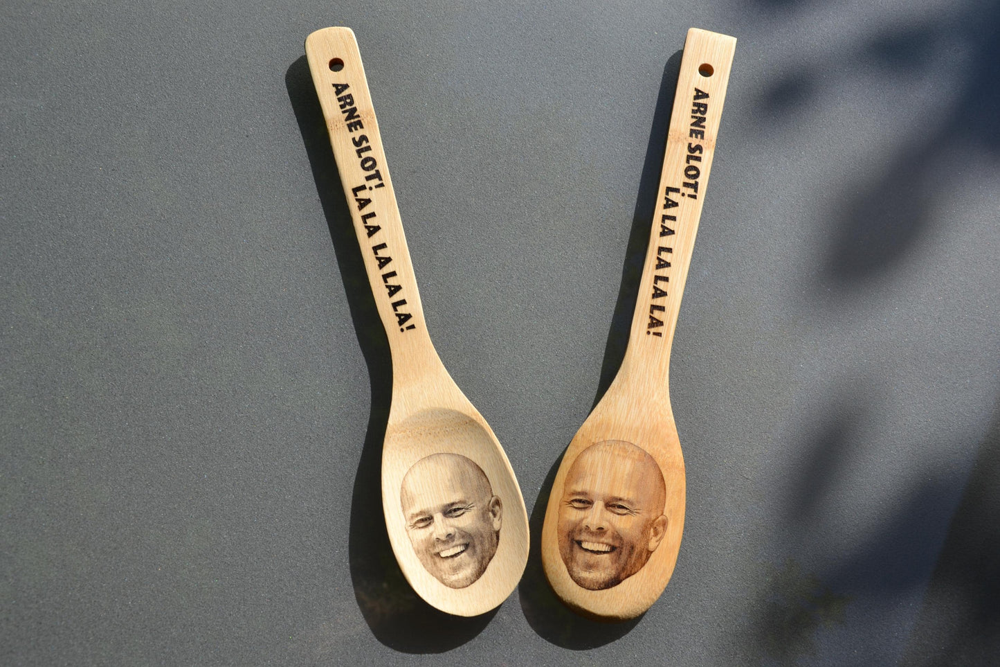 Arne Slot Kitchen Spoon - La La La La La // Double sided laser engraving - Liverpool Football Club Father's Day LFC Fan Gift Premier League