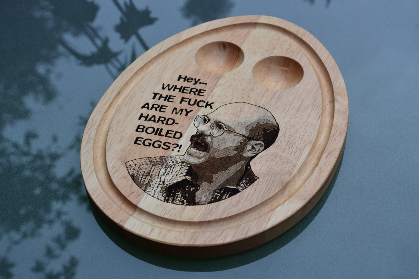 Tobias Fünke - "Where The F are my hard-boiled eggs" Breakfast Board - Arrested Development inspired// Bamboo Serving Tray Bluth Family Gift