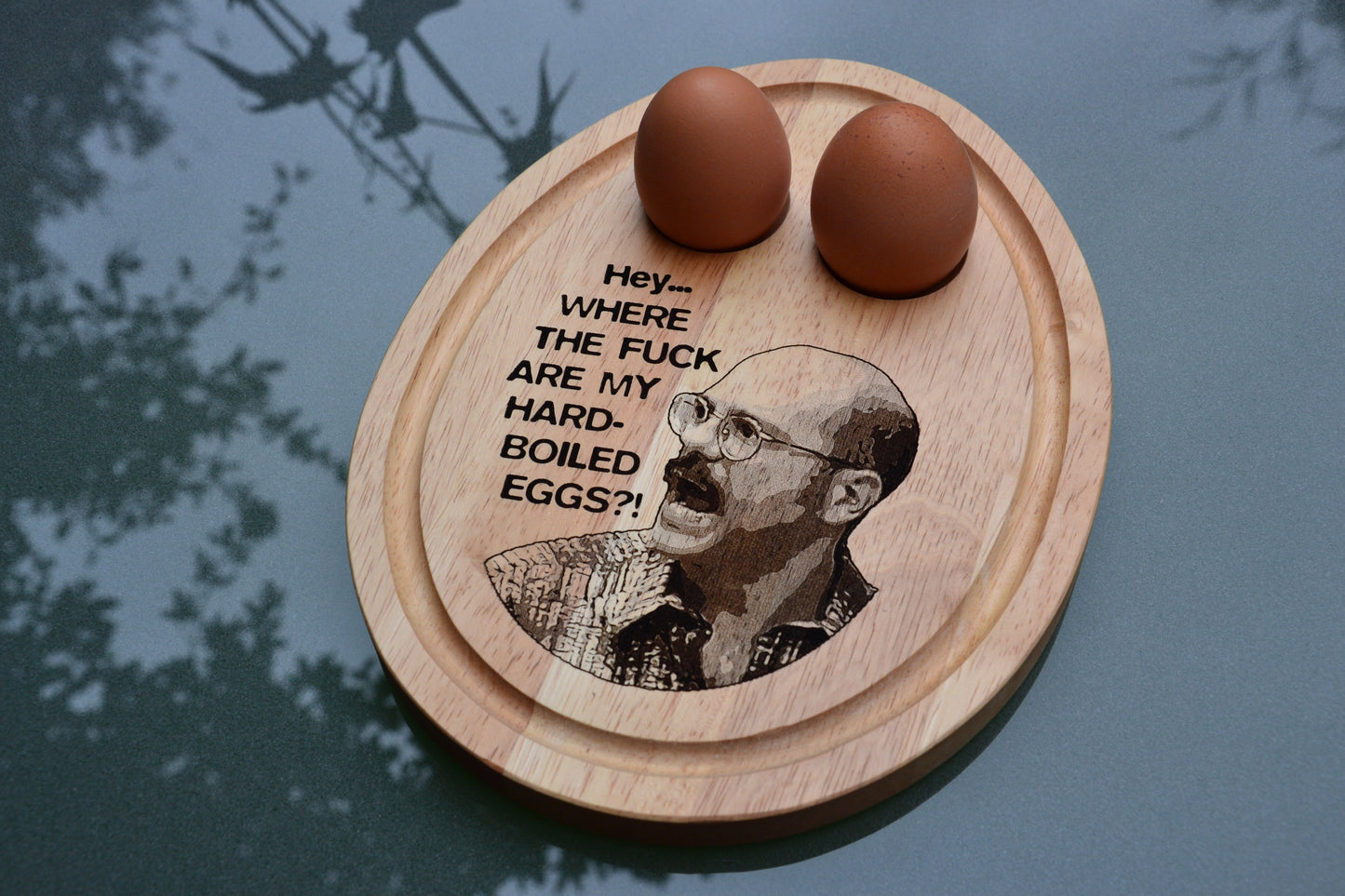Tobias Fünke - "Where The F are my hard-boiled eggs" Breakfast Board - Arrested Development inspired// Bamboo Serving Tray Bluth Family Gift