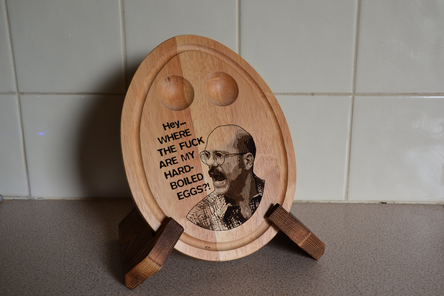 Tobias Fünke - "Where The F are my hard-boiled eggs" Breakfast Board - Arrested Development inspired// Bamboo Serving Tray Bluth Family Gift