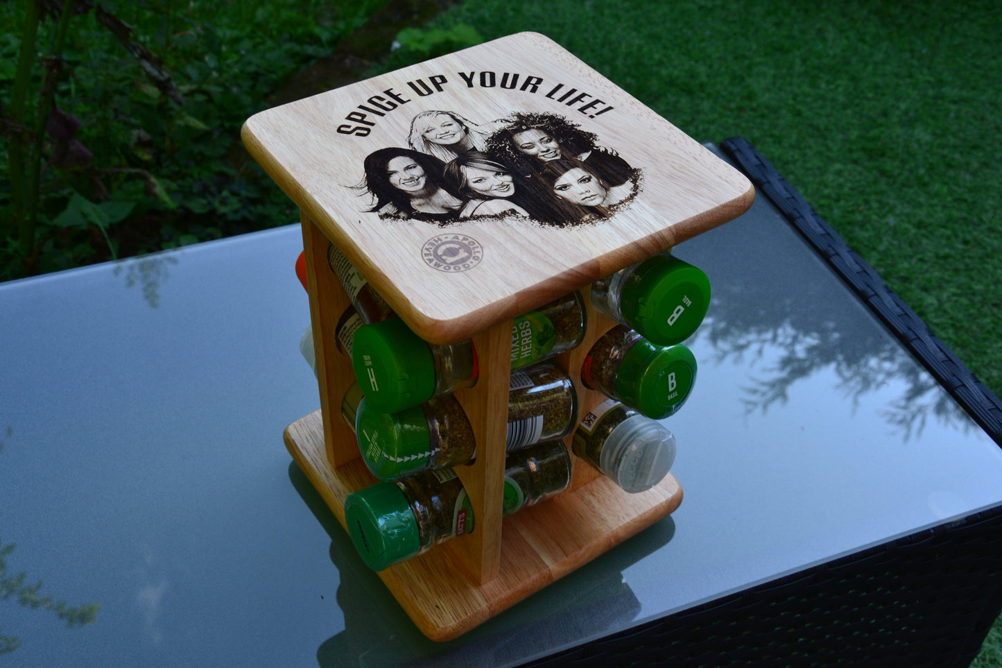 Spice up your life! - Spice Girls inspired Carousel Spice Rack // Rotating Herbs Holder Funny Kitchenware 90s kid Mothers Day Kitchen Meme