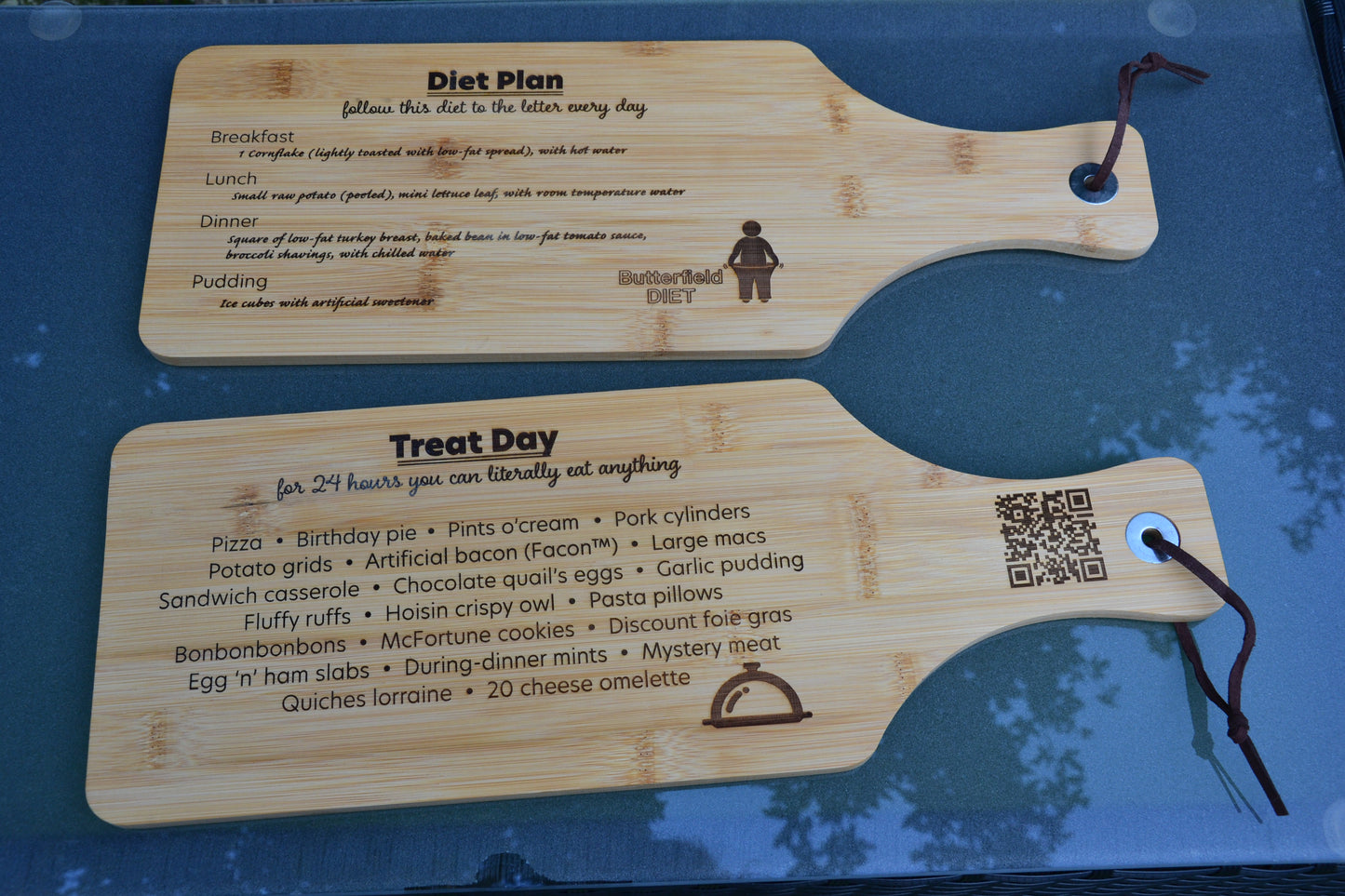 Butterfield Diet Plan - Serving Board - Brian Butterfield (Peter Serafinowicz Show) // Funny Kitchen Cheeseboard Platter Chopping Board