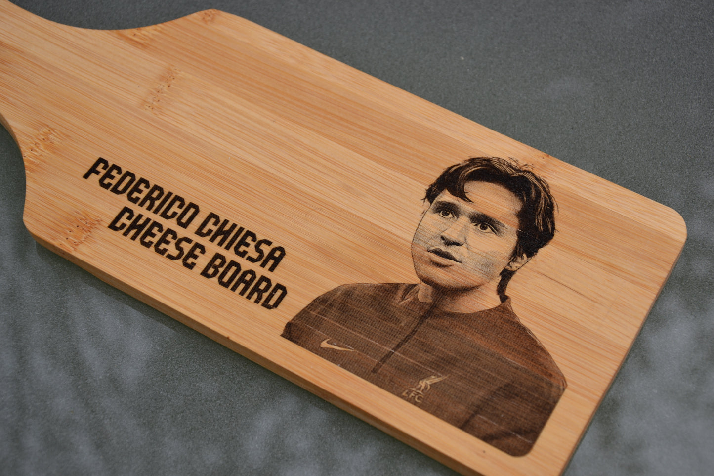 Federico Chiesa Mini Bamboo Cheese Board // LFC Liverpool FC inspired fan gift