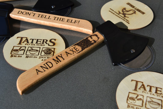 Gimli And My Axe - Lord of the Rings inspired Pizza Cutter Axe -  Cinema Kitchenware - Tolkien Middle Earth Don't Tell the Elf Customisable