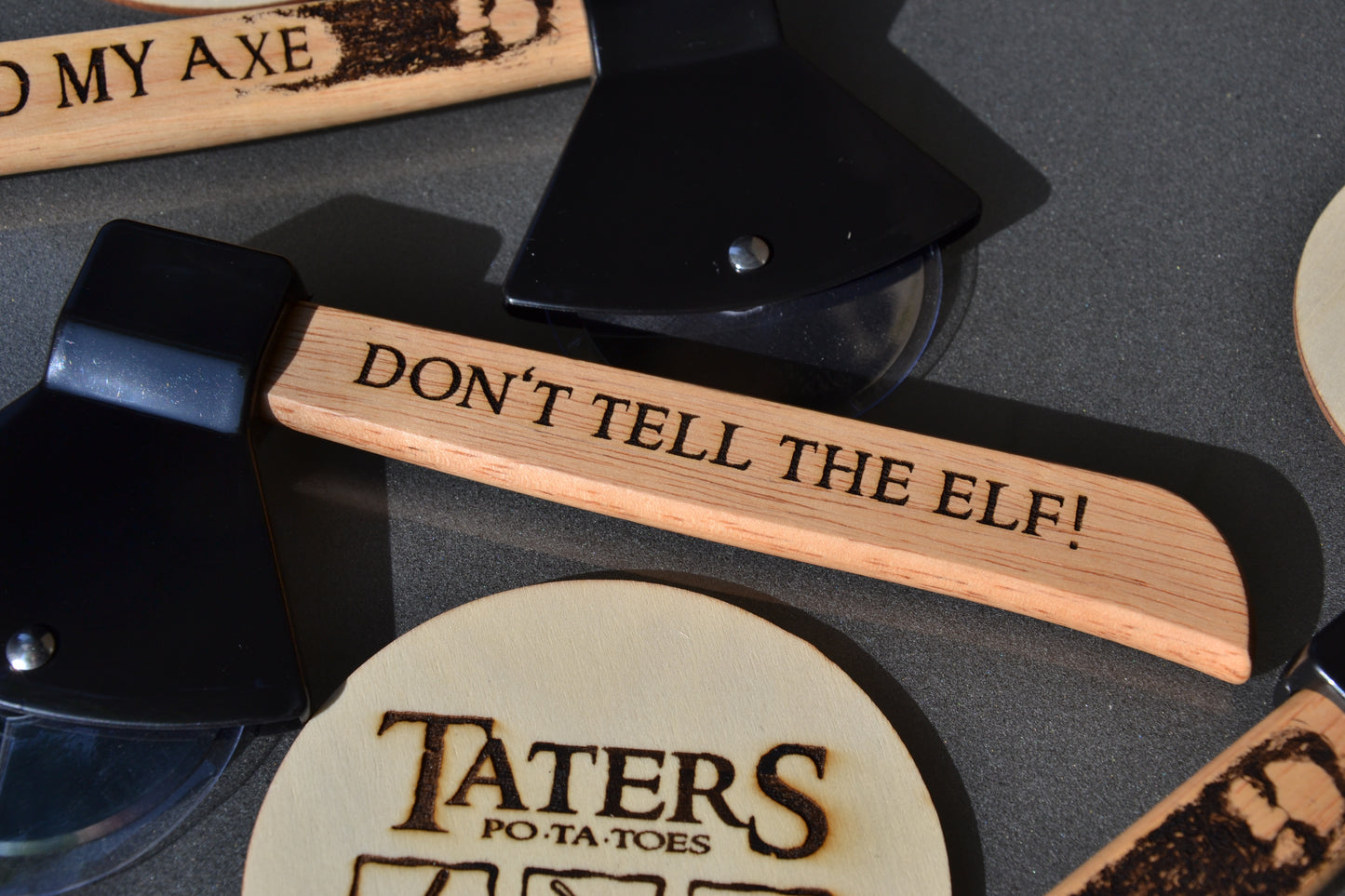Gimli And My Axe - Lord of the Rings inspired Pizza Cutter Axe - Cinema Kitchenware - Tolkien Middle Earth Don't Tell the Elf Customisable