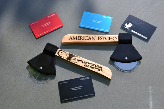 American Psycho Pizza Cutter Axe - Patrick Bateman - Horror Cinema Kitchenware - Do You Like Huey Lewis & The News?