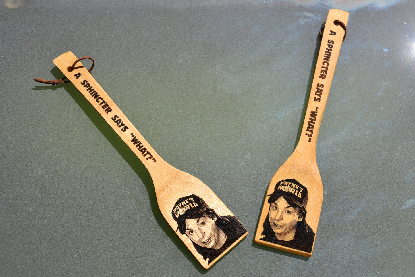 Waynes World Kitchen Spatula / Wayne Garth Sphincter Says What Not! Customisable // Cult Comedy Movie 90s Kitchen Gift