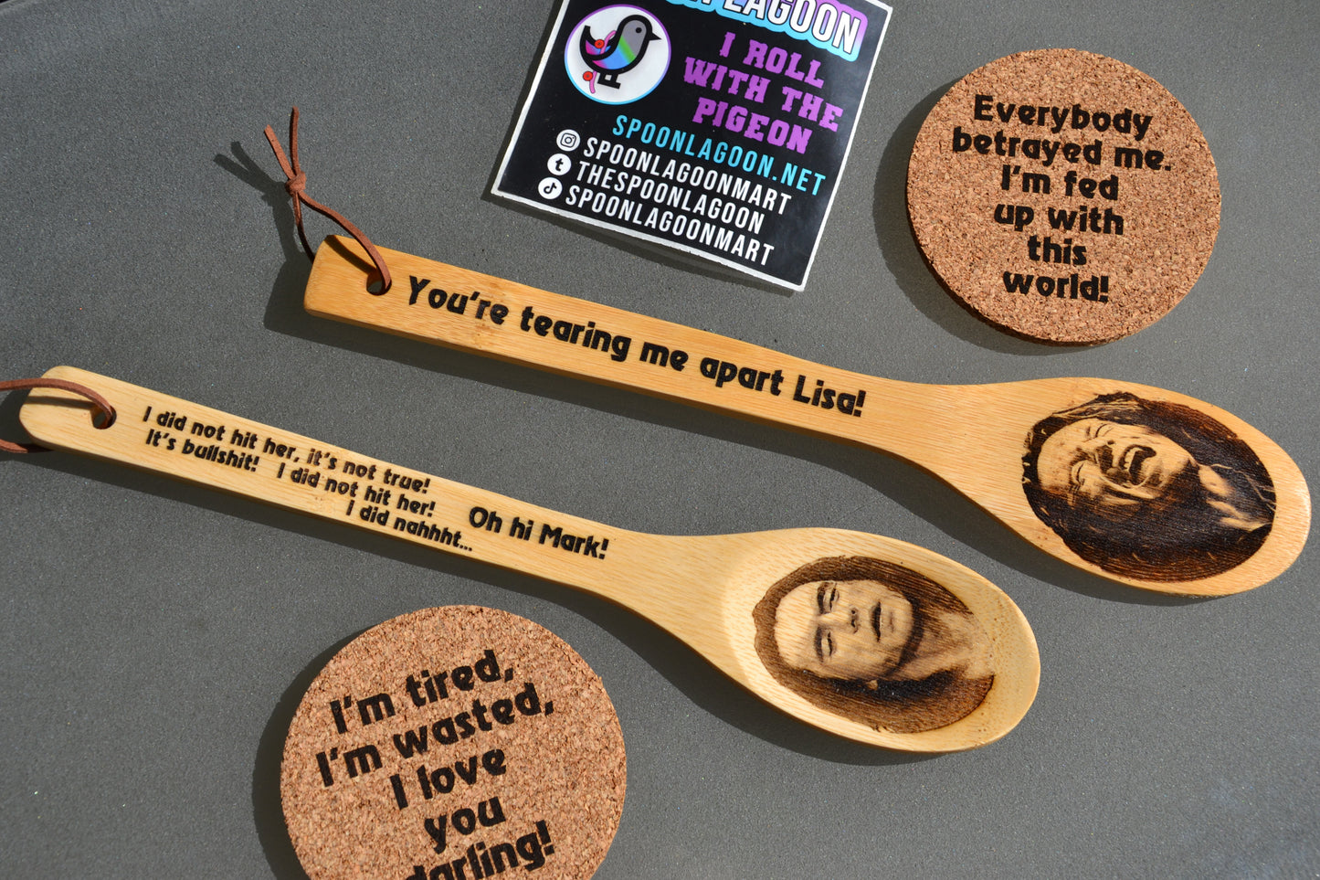 Tommy Wiseau "The Room" Wooden Kitchen Spoon // Excellent gift for fans of the amazing cult movie