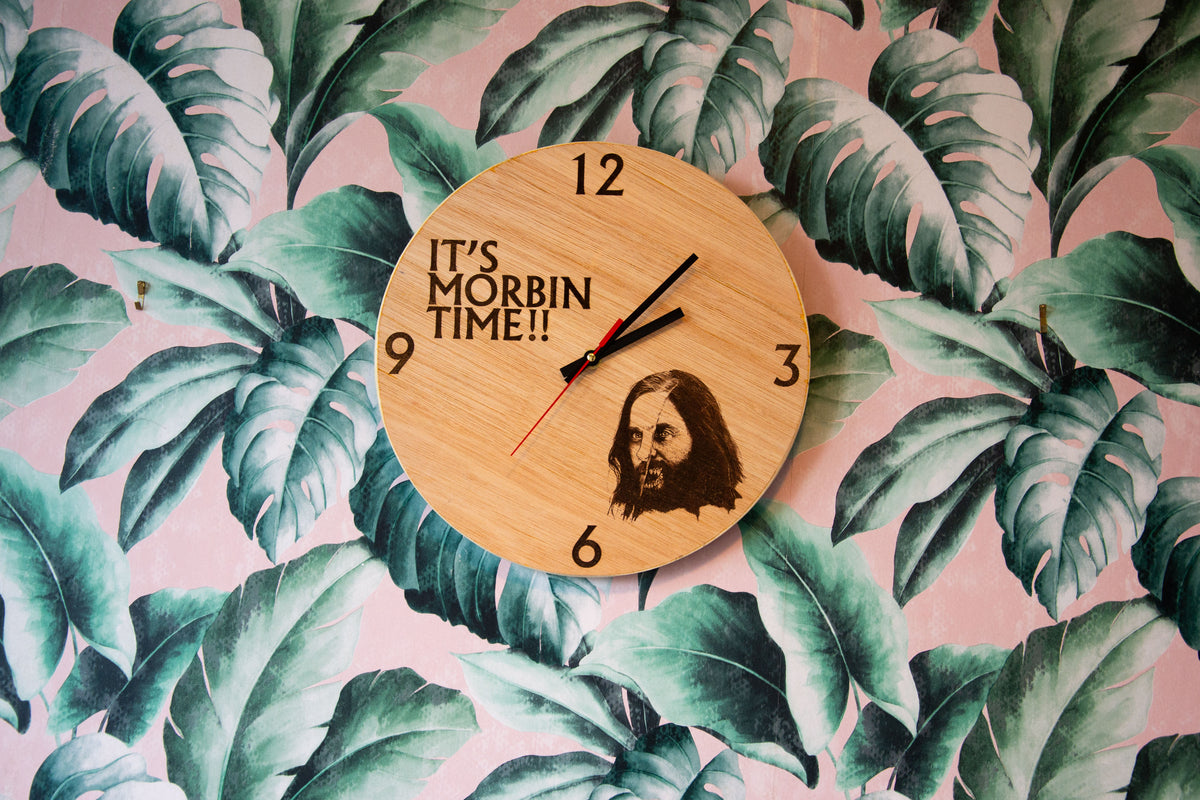"It's Morbin Time" - Morbius Meme Wall Clock - 30cm Diameter