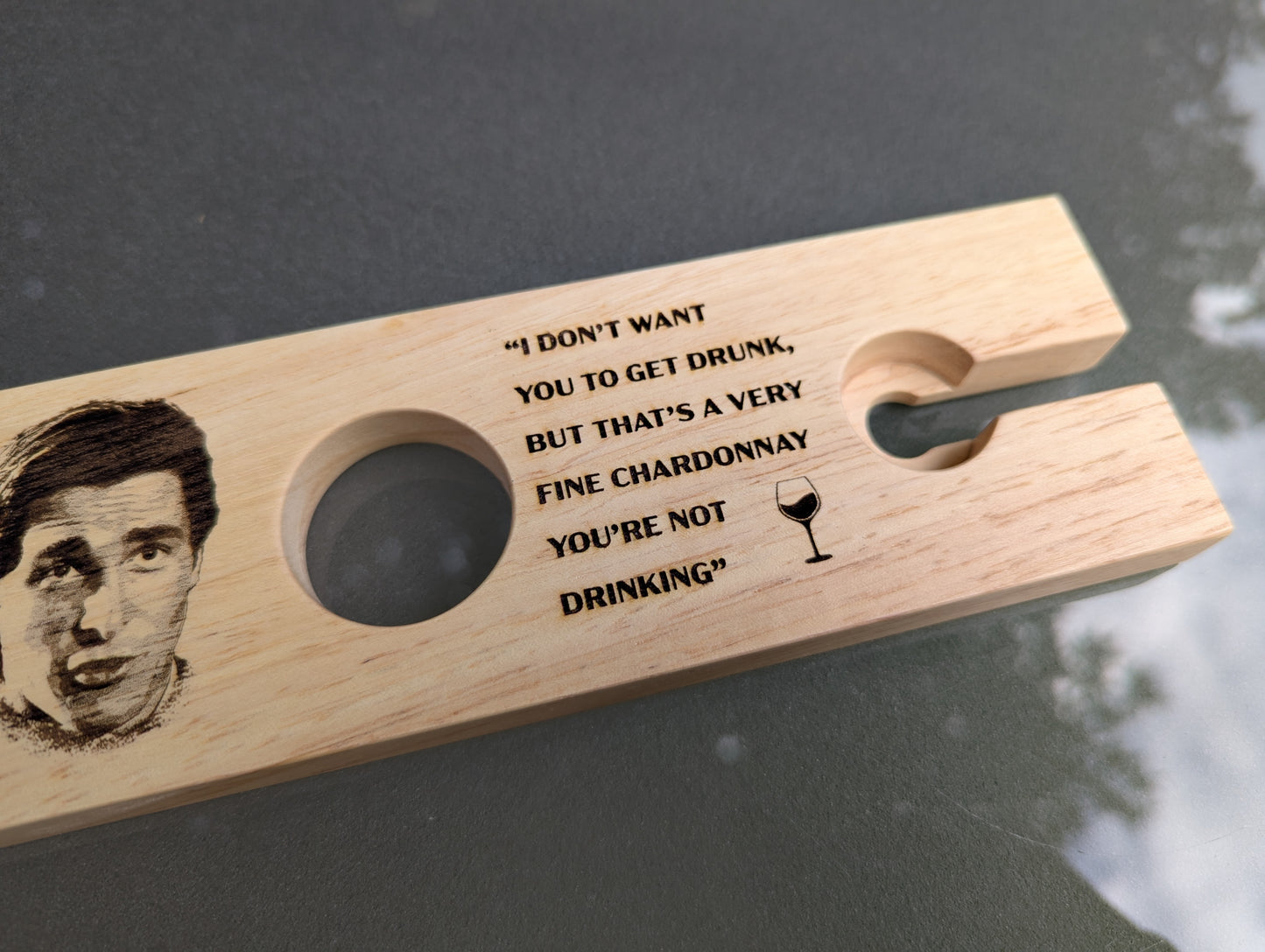 American Psycho inspired Wine Glass Holder // Perfect for Patrick Bateman, Horror Movie, Cult Film fans