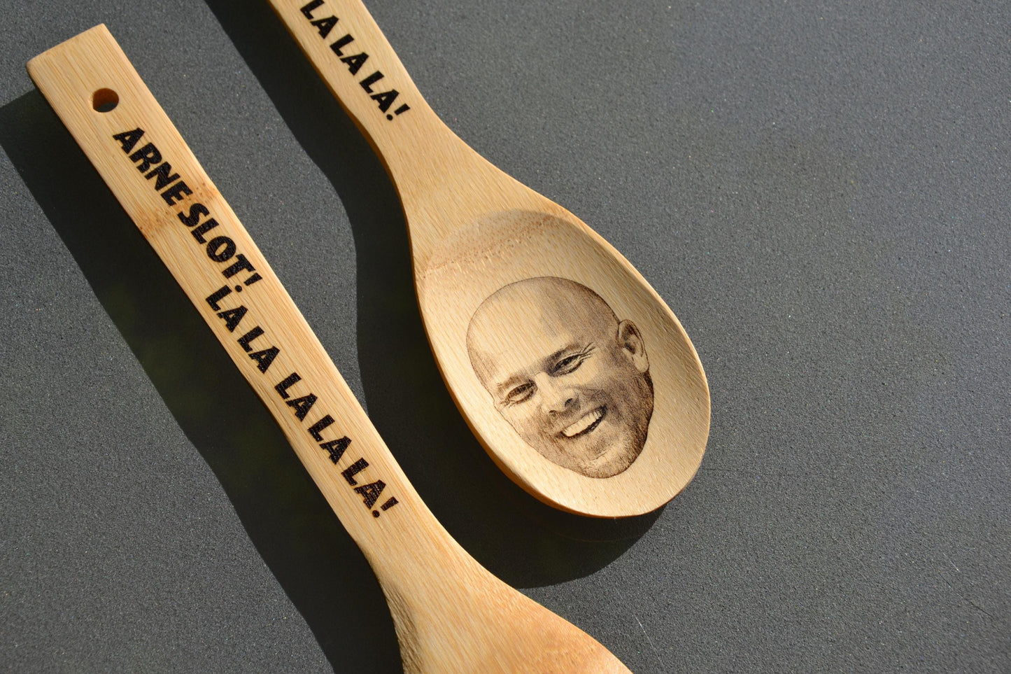 Arne Slot Kitchen Spoon - La La La La La // Double sided laser engraving - Liverpool Football Club Father's Day LFC Fan Gift Premier League