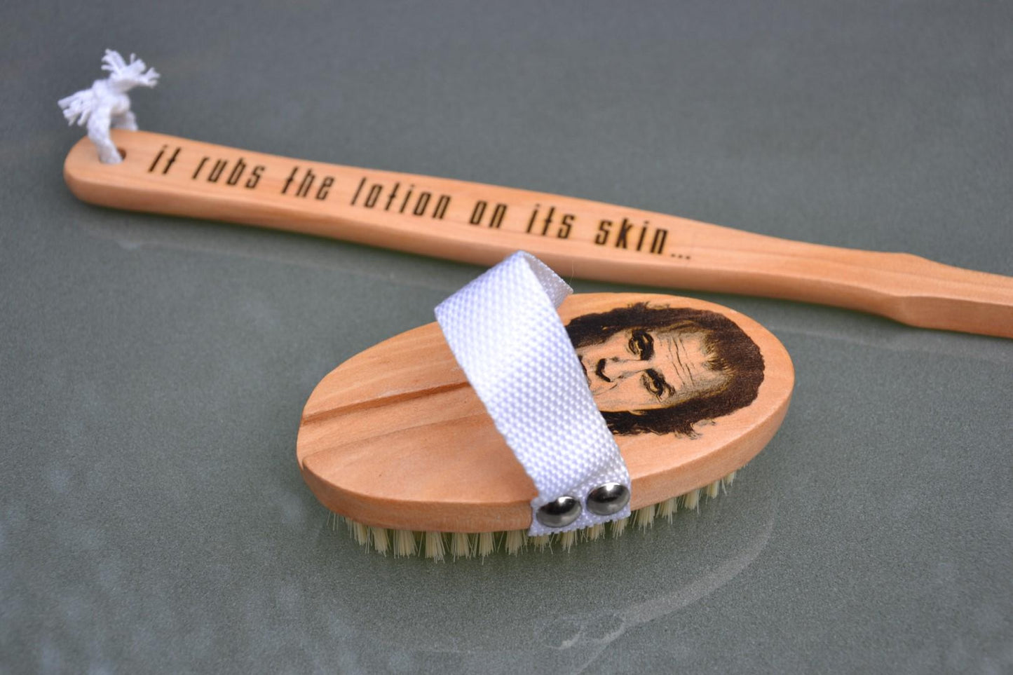 Buffalo Bill - "It rubs the lotion on its skin" - Bath & Shower Brush // Silence of the Lambs inspired Wooden Massager Cleaner