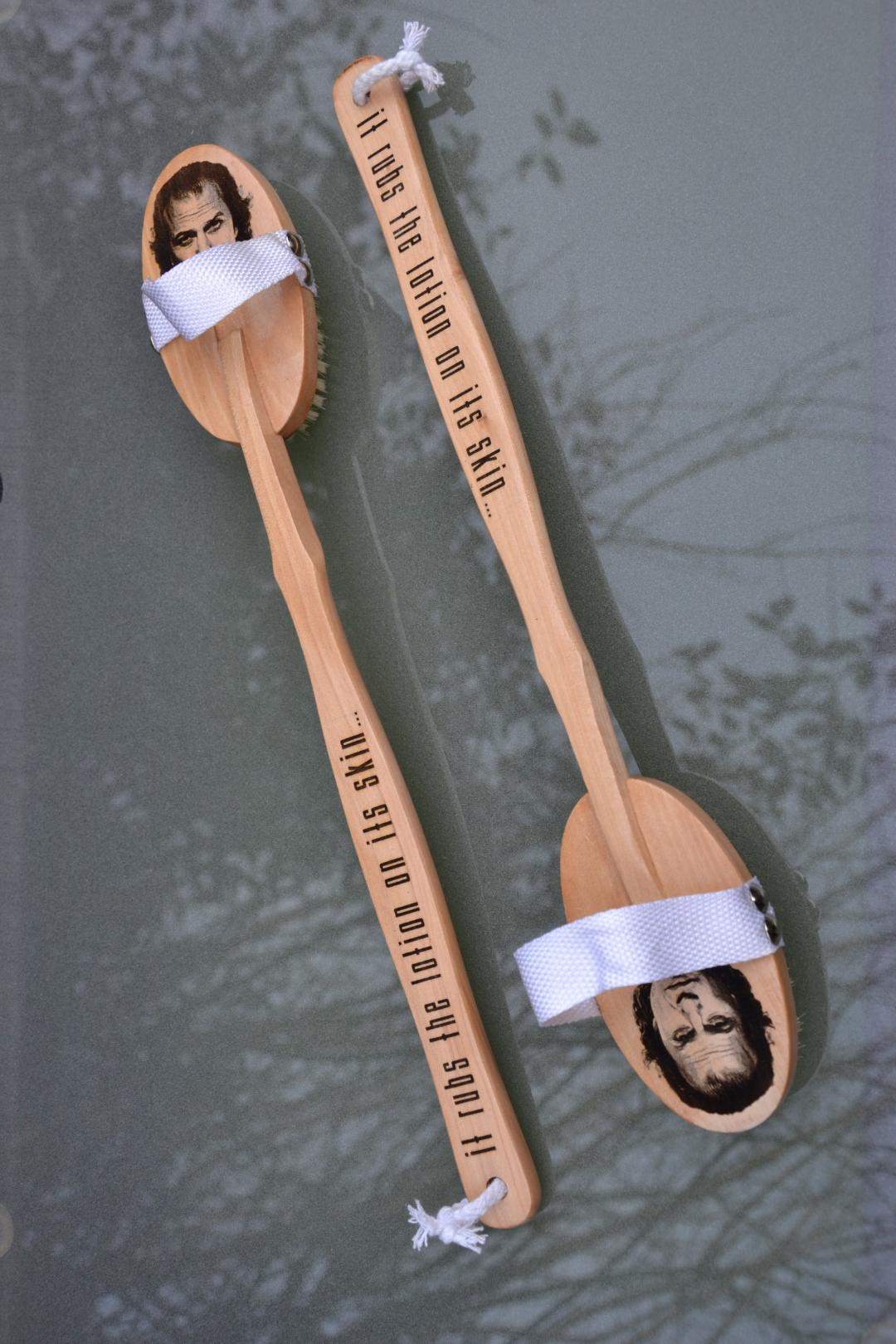 Buffalo Bill - "It rubs the lotion on its skin" - Bath & Shower Brush // Silence of the Lambs inspired Wooden Massager Cleaner