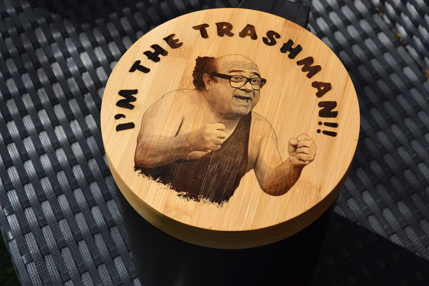 I'm the Trash Man! - Frank Reynolds inspired Trash Bin // Perfect for bathrooms, offices, etc - Always Sunny Fan Gift - rubbish garbage home