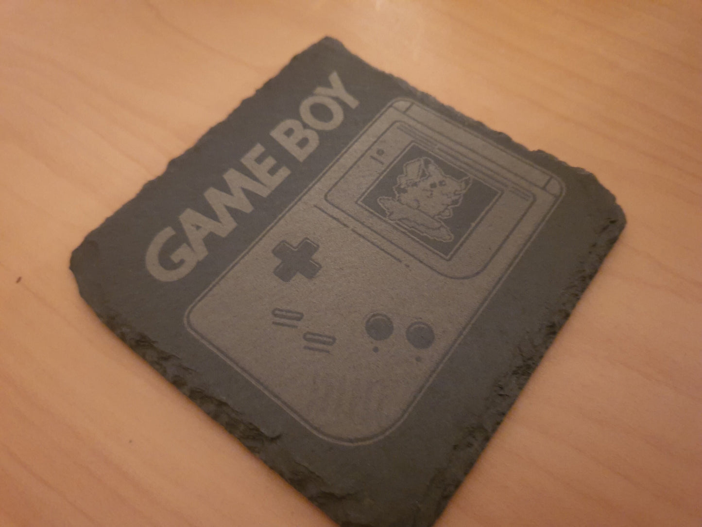 Gengar/ Pikachu/ Wooper - Classic Nintendo Game Boy - Slate Coaster // Pokemon Inspired Fan Gift Retro Gaming Homeware - Customisable