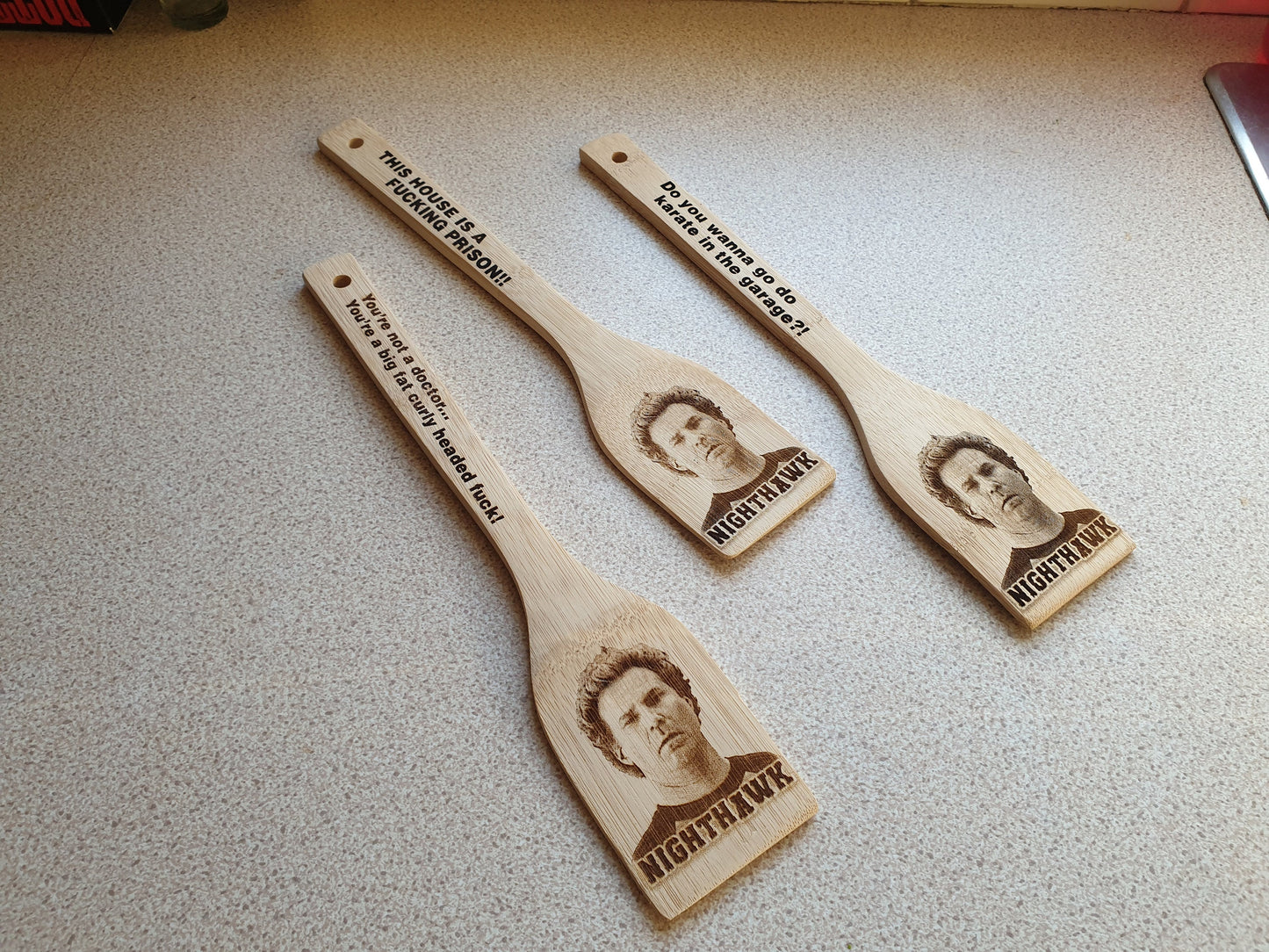 Step Brothers Dale & Brennan (Dragon and Nighthawk) - Kitchen Spatula // Personalised with your favourite quotes from the cult classic