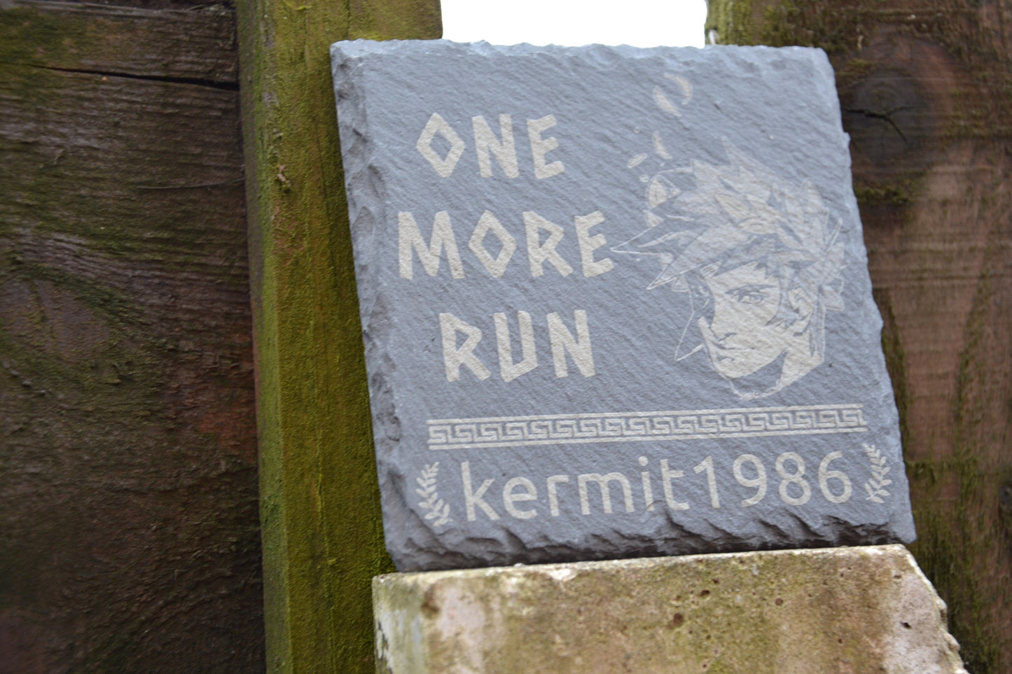 Hades - One More Run - Personalised Slate Coaster // Indie Gaming Customisable Personalised Gamer Gift Zagreus Prince of the Underworld