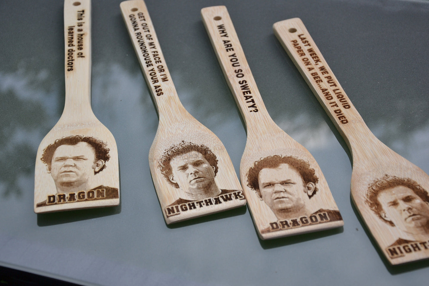 Step Brothers Dale & Brennan (Dragon and Nighthawk) - Kitchen Spatula // Personalised with your favourite quotes from the cult classic