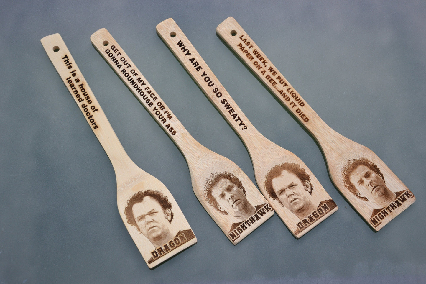 Step Brothers Dale & Brennan (Dragon and Nighthawk) - Kitchen Spatula // Personalised with your favourite quotes from the cult classic