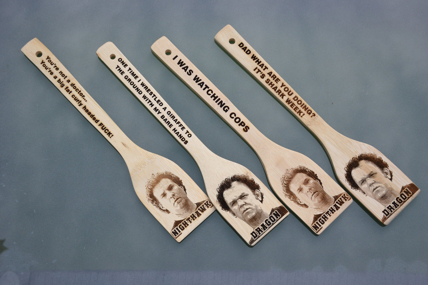 Step Brothers Dale & Brennan (Dragon and Nighthawk) - Kitchen Spatula // Personalised with your favourite quotes from the cult classic