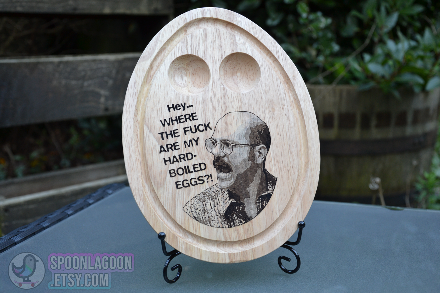 Tobias Fünke - "Where The F are my hard-boiled eggs" Breakfast Board - Arrested Development inspired// Bamboo Serving Tray Bluth Family Gift