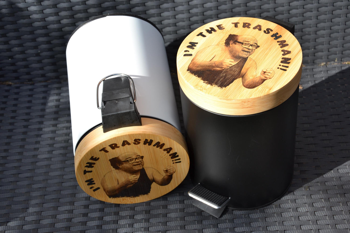 I'm the Trash Man! - Frank Reynolds inspired Trash Bin // Perfect for bathrooms, offices, etc - Always Sunny Fan Gift - rubbish garbage home