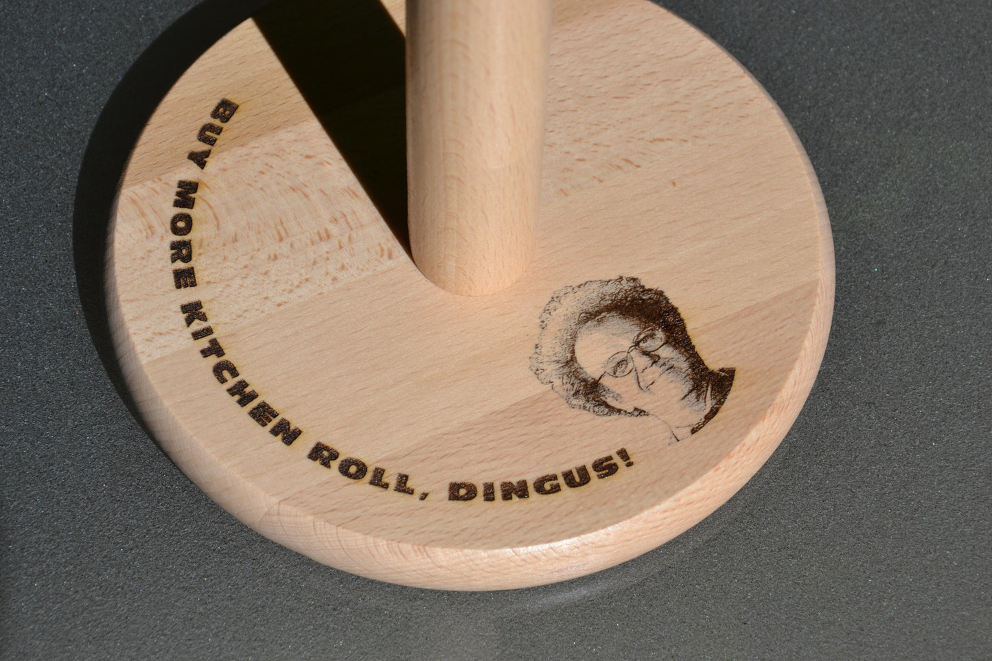 Buy more kitchen roll, dingus! - Dr Steve Brule inspired Kitchen Roll/ Paper Towels Holder // Meme Gift Kitchenware Customisable Dummy!