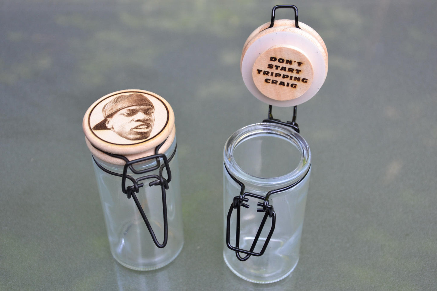 Friday inspired Craig and Smoky - Glass Herbs, Spices, Storage Jars Container // 1995 Comedy Hip Hop Fan Gift
