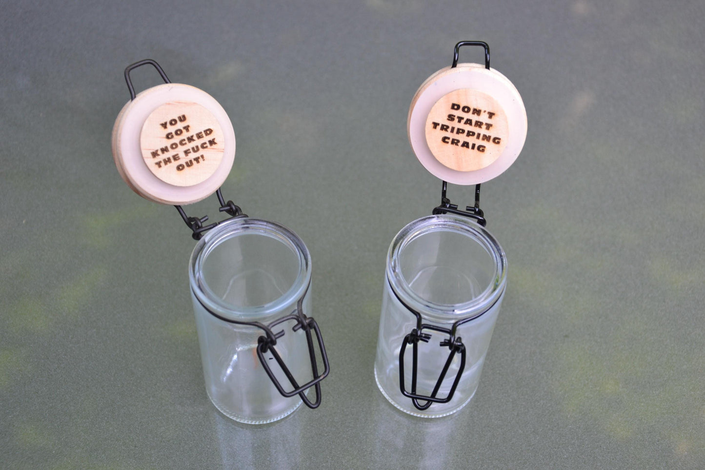 Friday inspired Craig and Smoky - Glass Herbs, Spices, Storage Jars Container // 1995 Comedy Hip Hop Fan Gift