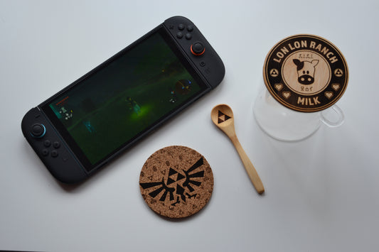 Lon Lon Ranch - Glass Coffee Storage Jar // Glass & Bamboo w/ spoon - The Legend of Zelda Ocarina of Time Gift Nintendo OOT - 500ml 800ml
