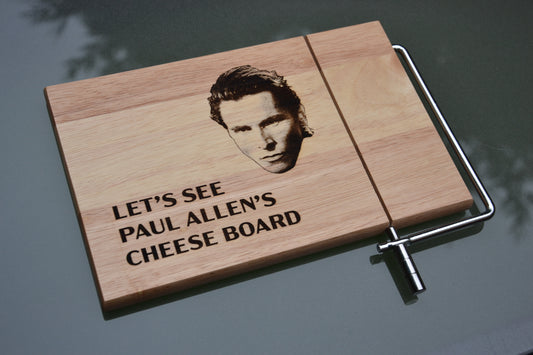 Let's See Paul Allen's Cheese Board - American Psycho inspired Cheese Serving Tray (with cutting wire) // Movie Spooky Halloween Party Ideas