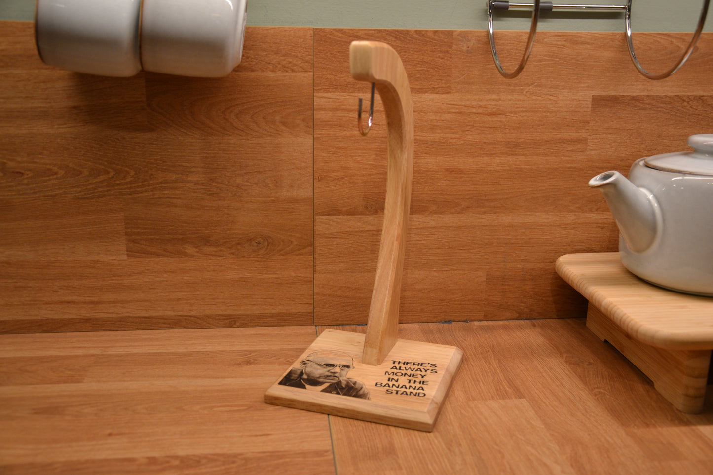 George Bluth "There's always money in the banana stand..." Banana Tree Stand - Arrested Development Inspired Fan Gift Kitchen Fruit Holder