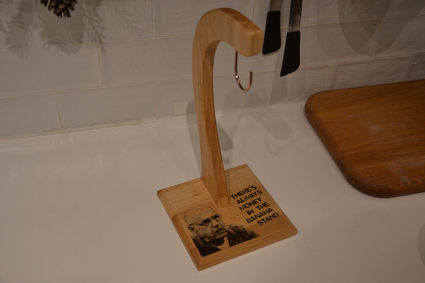 George Bluth "There's always money in the banana stand..." Banana Tree Stand - Arrested Development Inspired Fan Gift Kitchen Fruit Holder