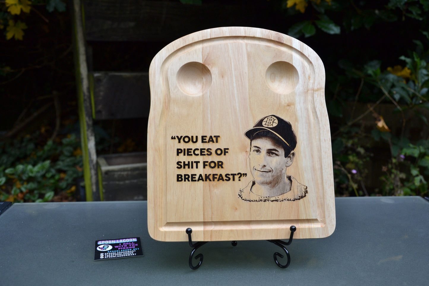 You Eat Pieces of S*** for Breakfast? - Happy Gilmore inspired Wooden Breakfast Serving Board // Ideal for Eggs and Toast