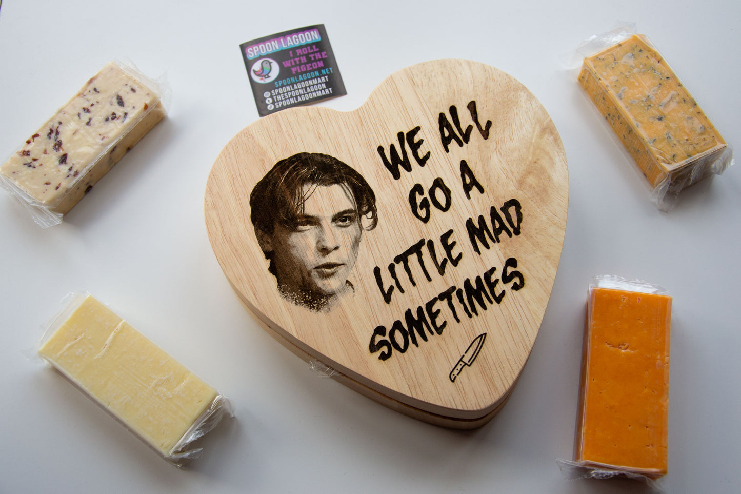 We all go a little mad sometimes - Billy Loomis SCREAM inspired luxury cheeseboard/ charcuterie set w/ tools