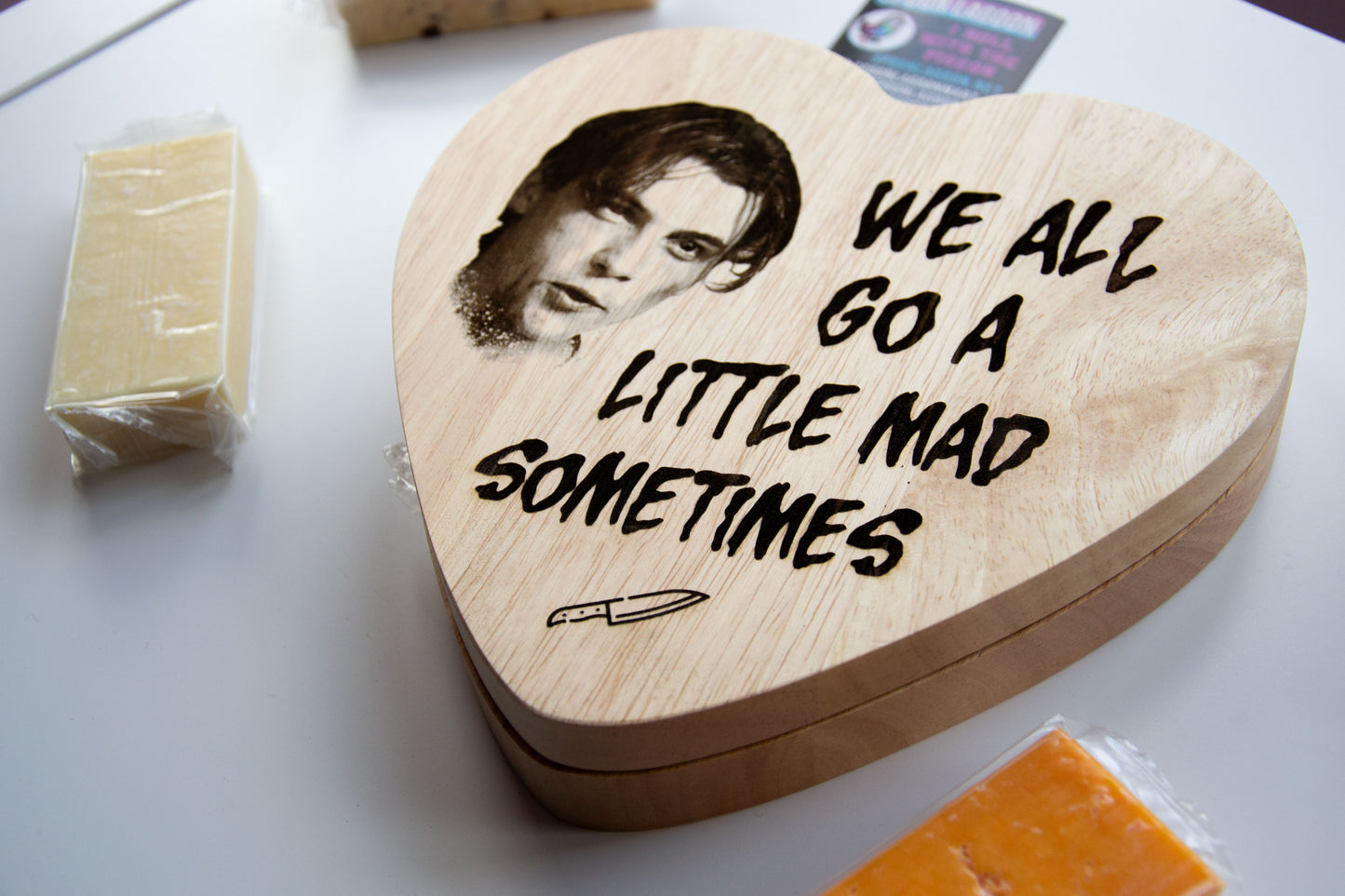 We all go a little mad sometimes - Billy Loomis SCREAM inspired luxury cheeseboard/ charcuterie set w/ tools