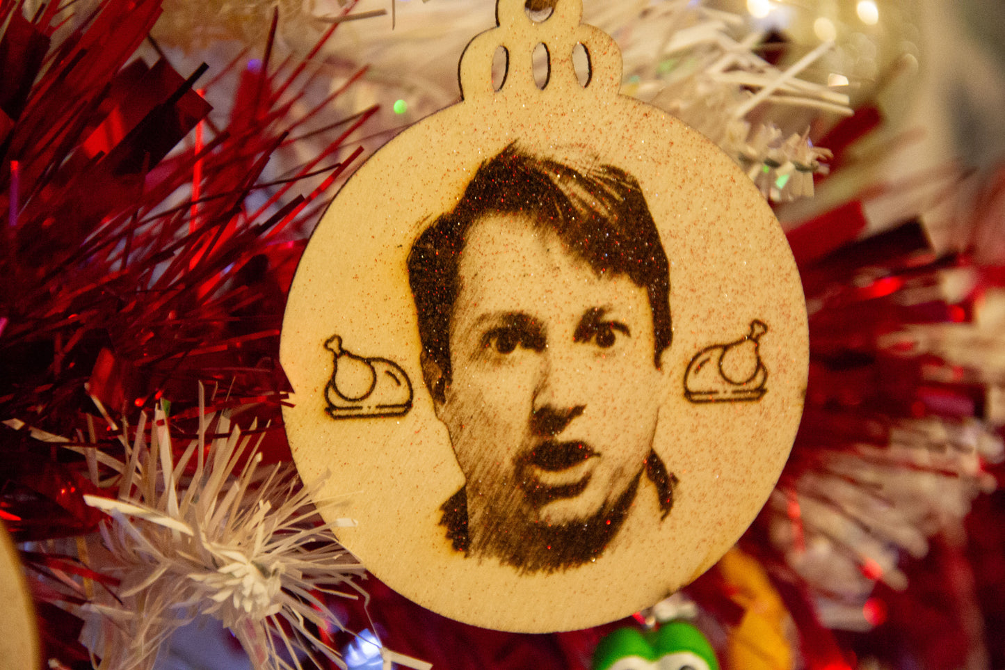 NO TURKEY?! / It was a Christmas Joke - Peep Show inspired hanging Christmas bauble decorations (Mark & Jeremy)