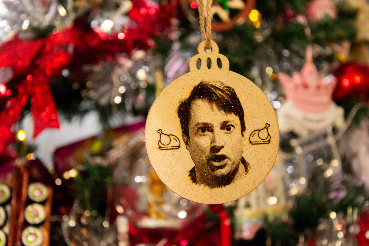 NO TURKEY?! / It was a Christmas Joke - Peep Show inspired hanging Christmas bauble decorations (Mark & Jeremy)