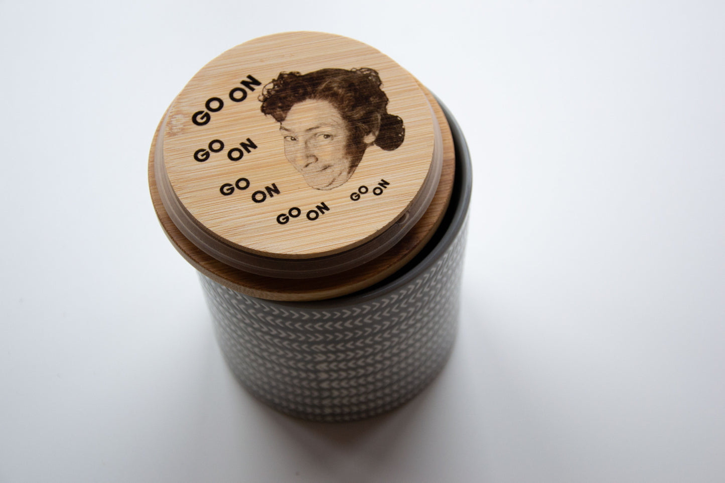 Mrs Doyle ceramic teabag Storage Jar - Father Ted inspired Kitchen Gift