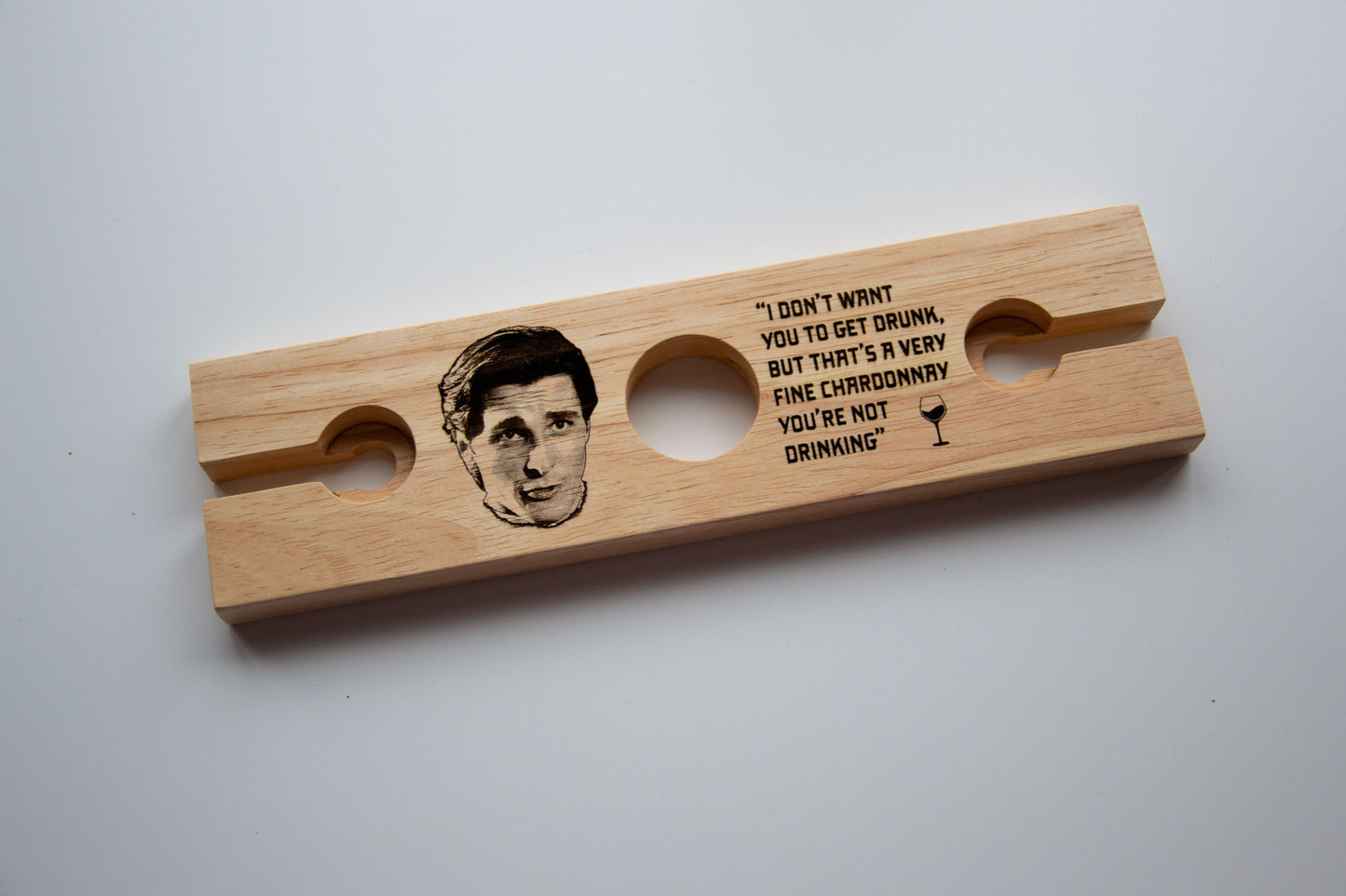 American Psycho inspired Wine Glass Holder // Perfect for Patrick Bateman, Horror Movie, Cult Film fans