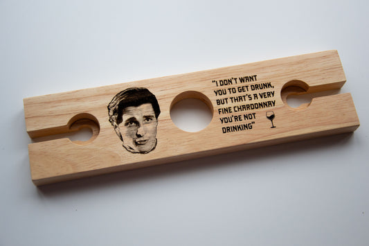 American Psycho inspired Wine Glass Holder // Perfect for Patrick Bateman, Horror Movie, Cult Film fans