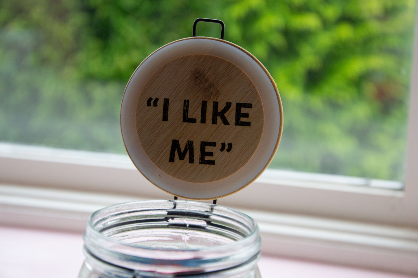 John Candy Jar - Glass Candy/ Sweet Jar with Bamboo Lid - w/ Personalise quote option