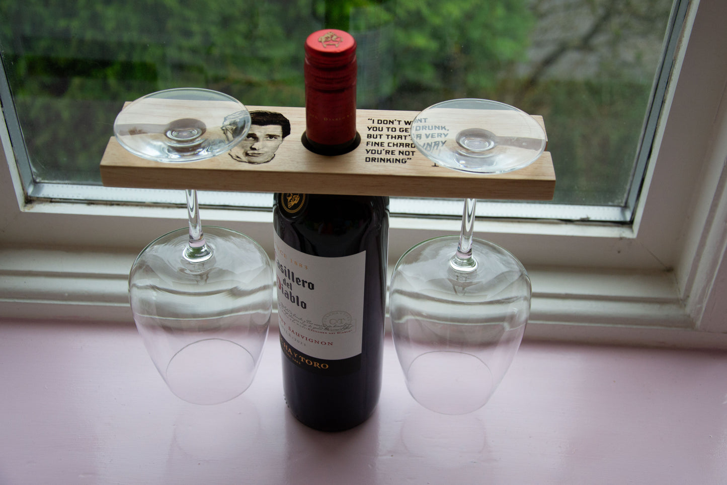American Psycho inspired Wine Glass Holder // Perfect for Patrick Bateman, Horror Movie, Cult Film fans