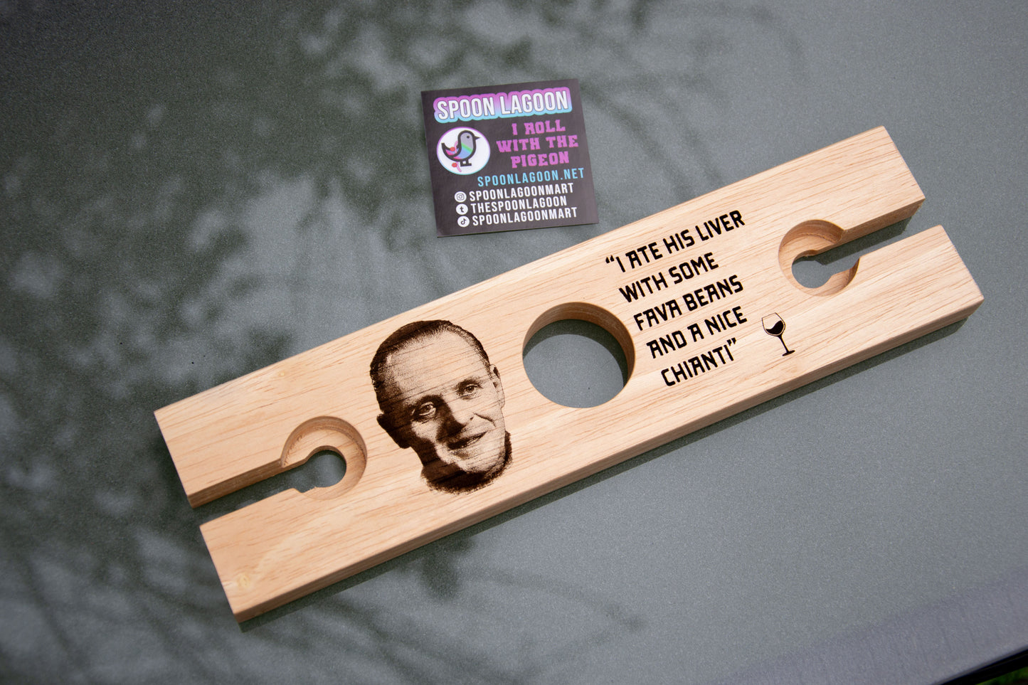 Hannibal Lecter inspired Wine Glass Holder // Anthony Hopkins Silence of the Lambs Movie Vin Fans.