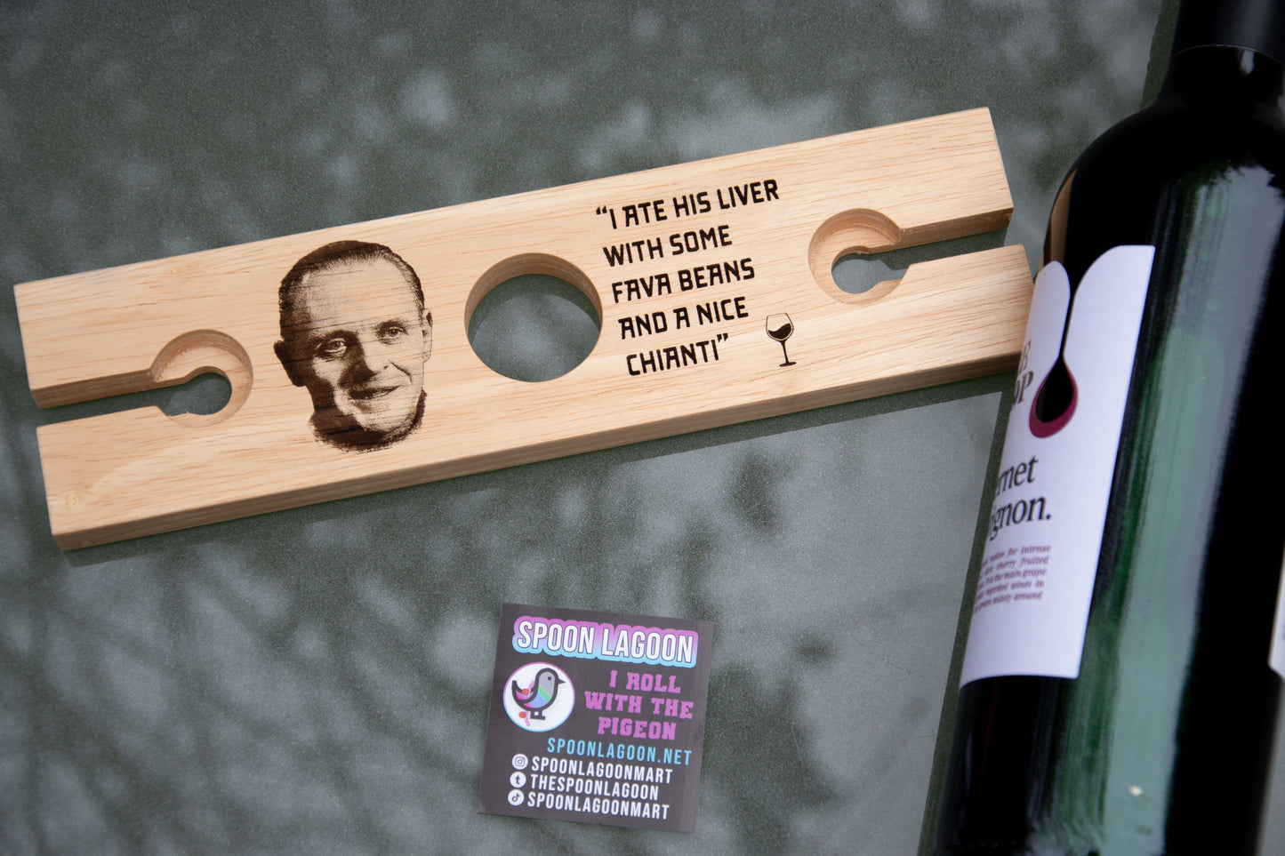 Hannibal Lecter inspired Wine Glass Holder // Anthony Hopkins Silence of the Lambs Movie Vin Fans.