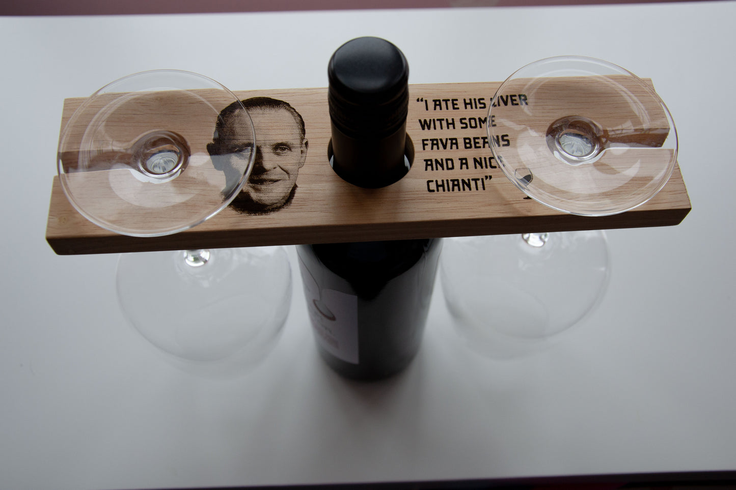 Hannibal Lecter inspired Wine Glass Holder // Anthony Hopkins Silence of the Lambs Movie Vin Fans.