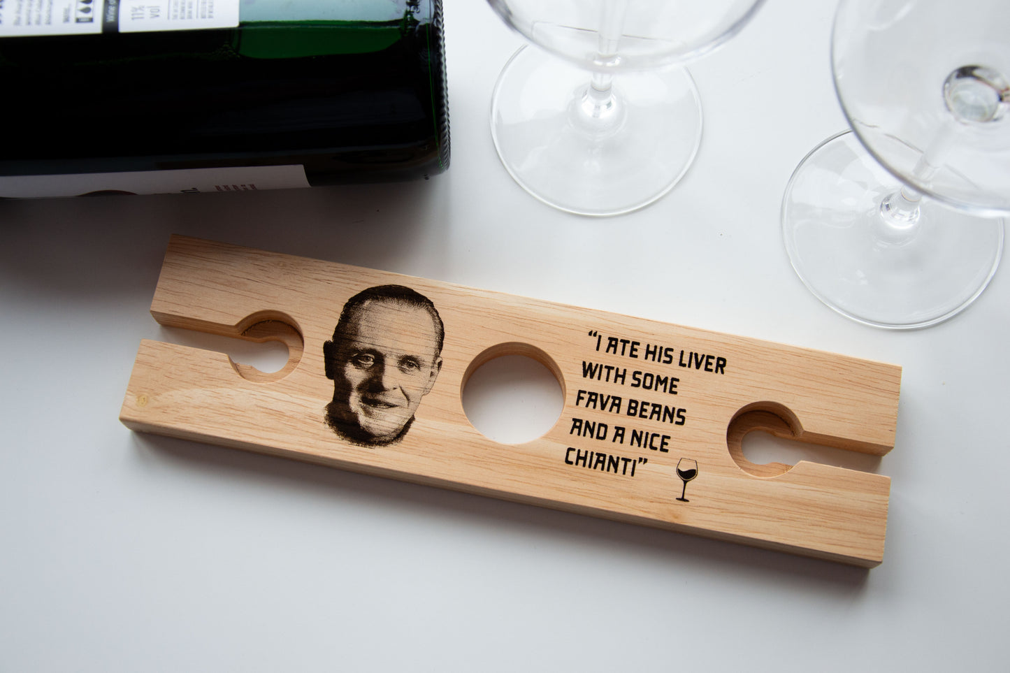 Hannibal Lecter inspired Wine Glass Holder // Anthony Hopkins Silence of the Lambs Movie Vin Fans.