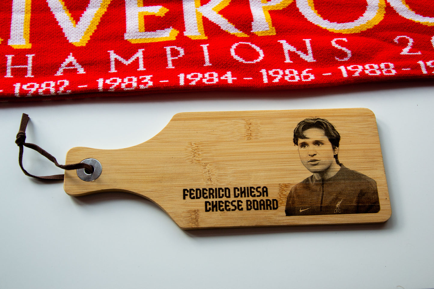 Federico Chiesa Bamboo Cheese Board // LFC Liverpool FC inspired fan gift