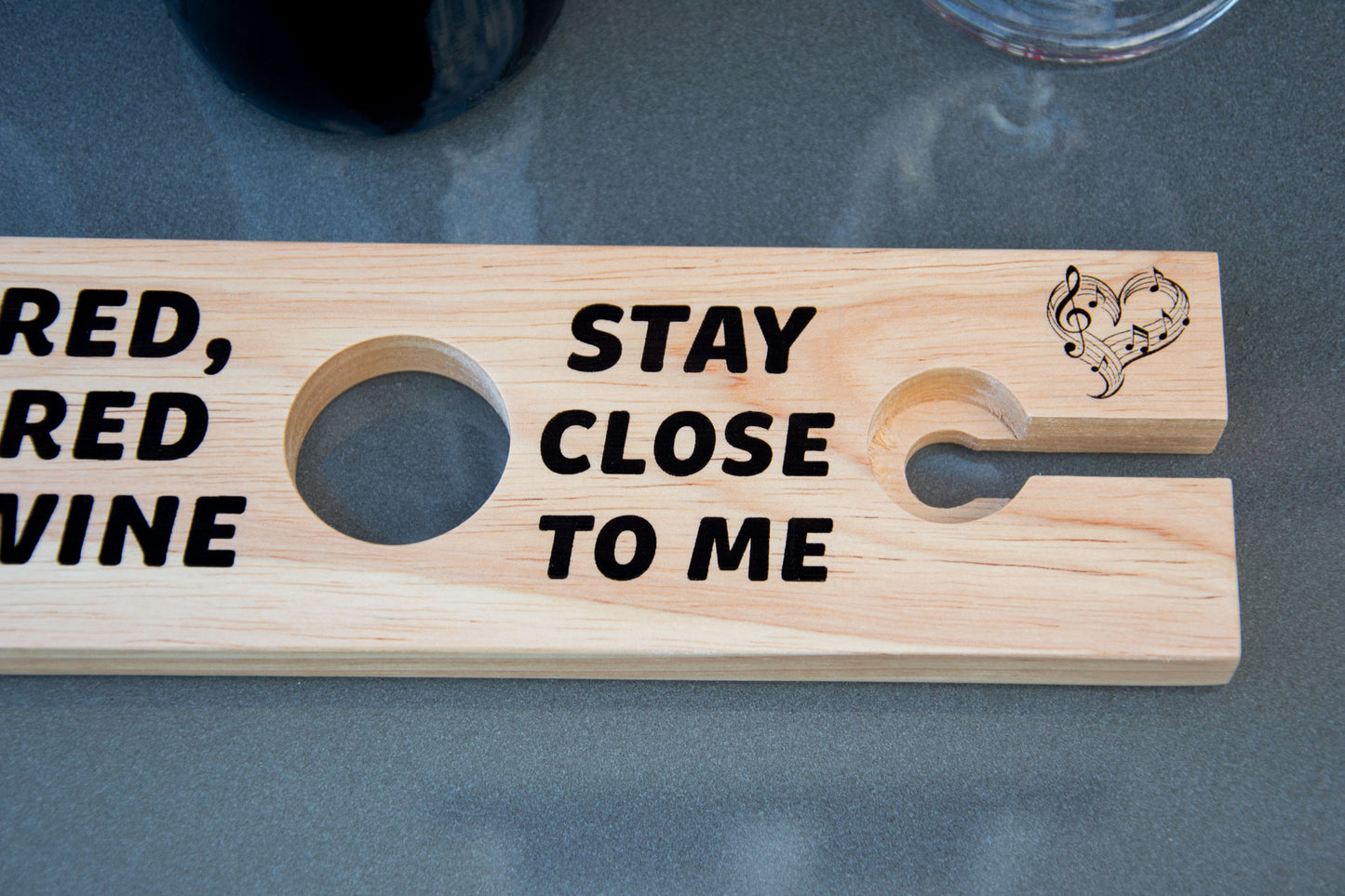Red, Red Wine UB40/ Neil Diamond inspired Wine Glass Holder // Father's Day - Mother's Day - Day Drinking - Vino Gift Idea